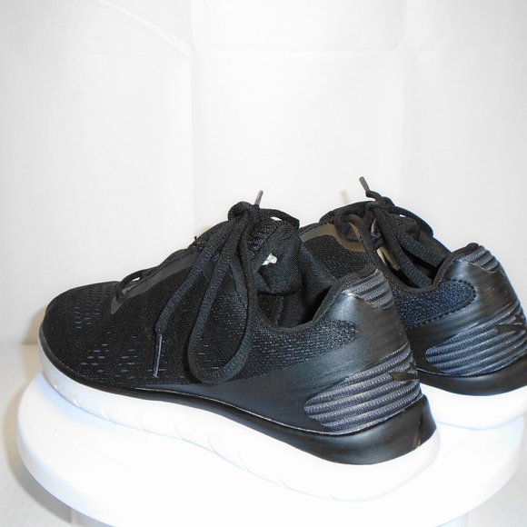 Flex Foam Black Lace Up Walking Shoes Size 7 - Picture 3 of 8